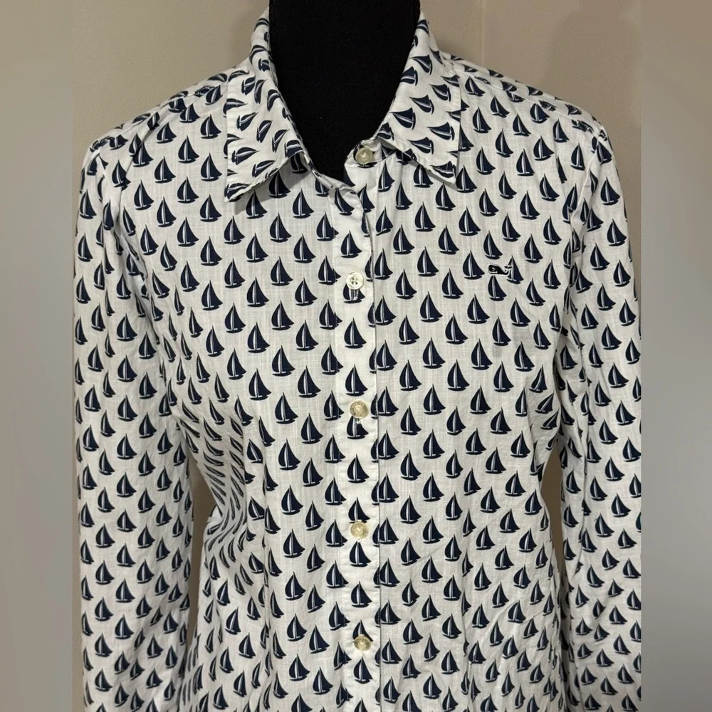 Vineyard Vines Sailboat Print Button Down Shirt
